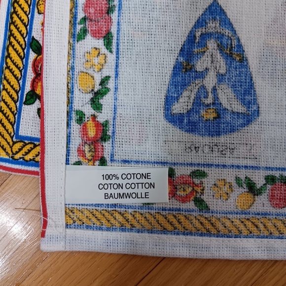 Souvenir of Sicily Italy Large Cotton Dish Towel - Picture 6 of 9